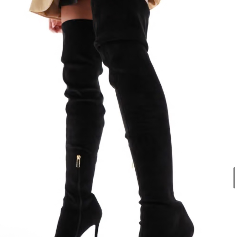 ASOS DESIGN Heeled Black Over-the-Knee Boots